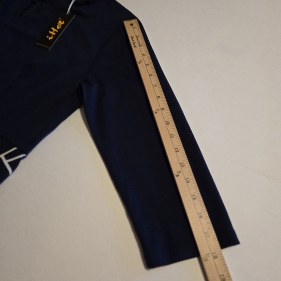 iHot Navy Blue 3/4 Sleeve Midi Pockets Fit and Flare A-Line Swing Dress Sz XL - Picture 10 of 16